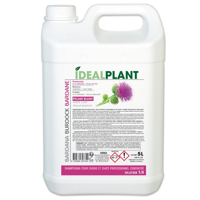 Shampooing poil blanc Idealplant K0116 5L